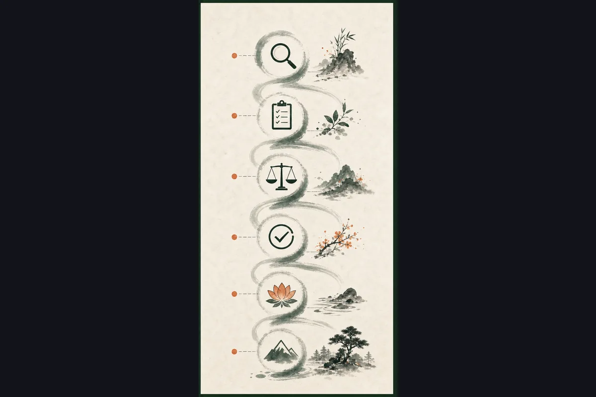 入款到出金申請與紀錄保存的五節點查核流程圖