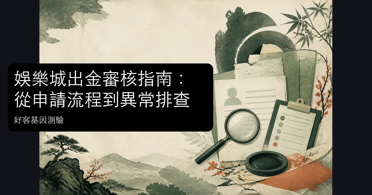娛樂城出金審核流程、驗證條件與異常排查資訊圖