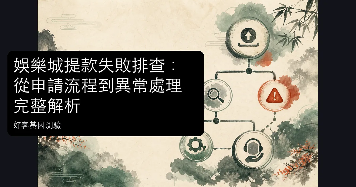 娛樂城提款流程與異常排查資訊圖