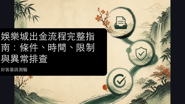 娛樂城出金流程完整指南:條件、時間、限制與異常排查文章縮圖